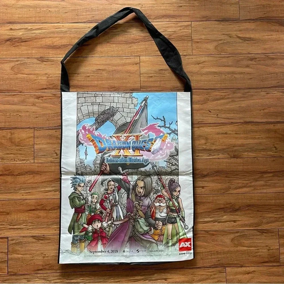ANIME EXPO AX 2018 Kingdom Hearts Dragon Quest XI 2-Sided Tote Bag XL Jumbo - Picture 5 of 11